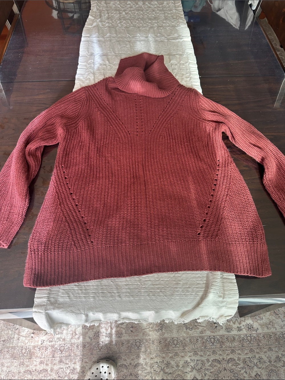 Cozy Rose Cowl Neck Sweater - Relaxed Knit